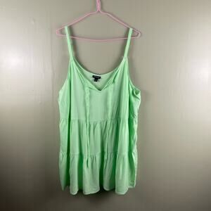 Torrid Rayon Slub Tiered Tie Front Cami